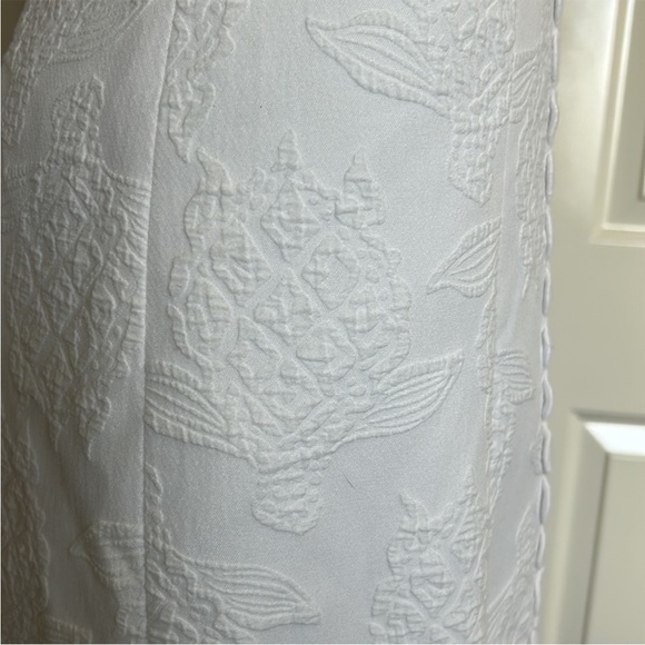 Lilly Pulitzer Women's Visit Mila Jacquard Shift Dress Lace Trim White Sz 2 - Picture 10 of 12